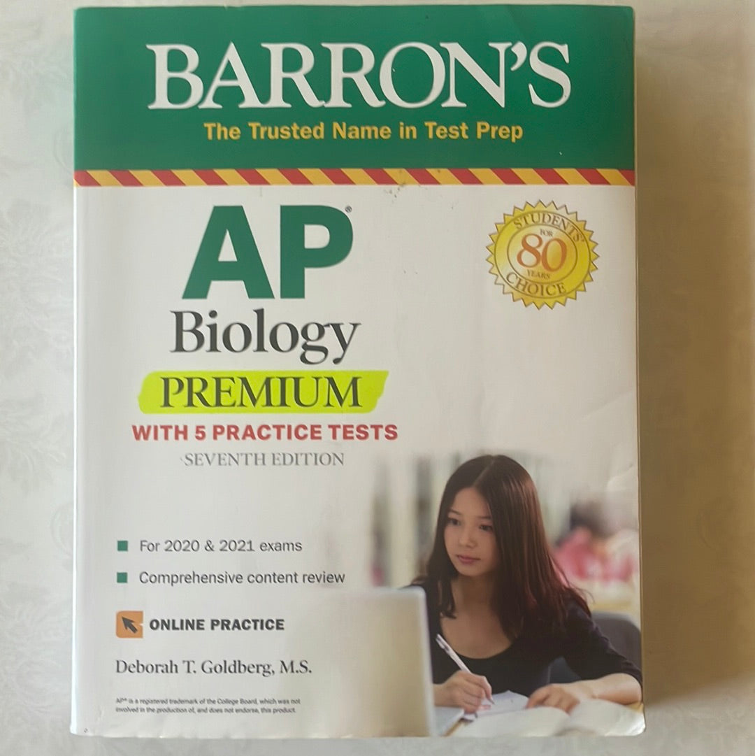 AP Biology Premium: With 5 Practice Tests (Barron's Test Prep) - 7th Edition