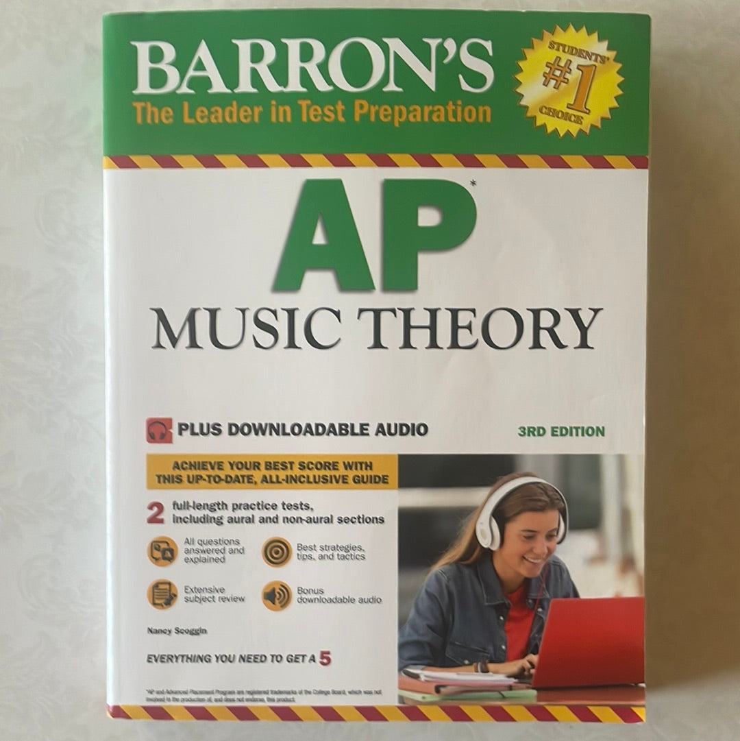 Barron's AP Music Theory, 3rd Edition: with Downloadable Audio Files