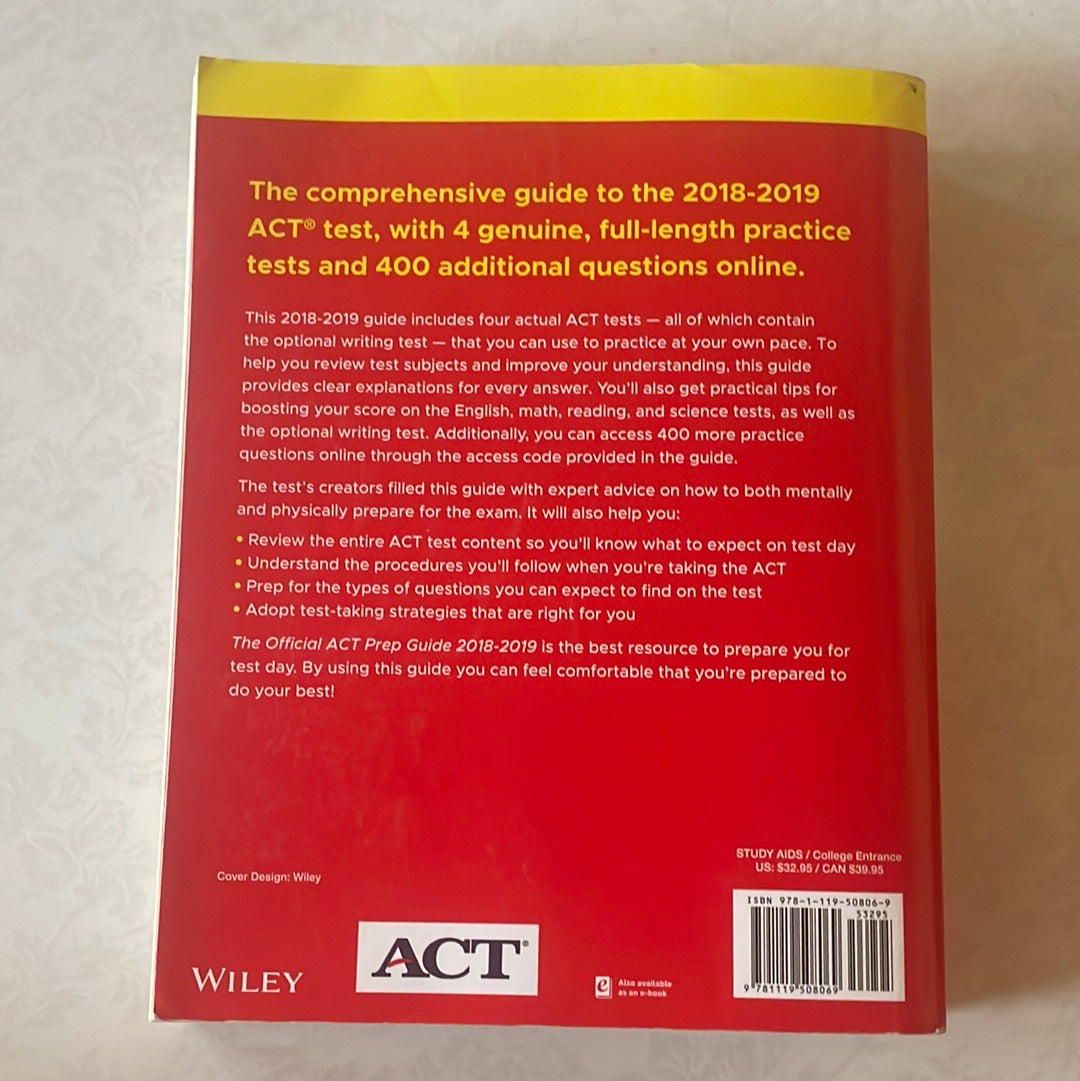 The Official ACT Prep Guide, 2018-19 Edition (Book + Bonus Online Content) - 1st Edition