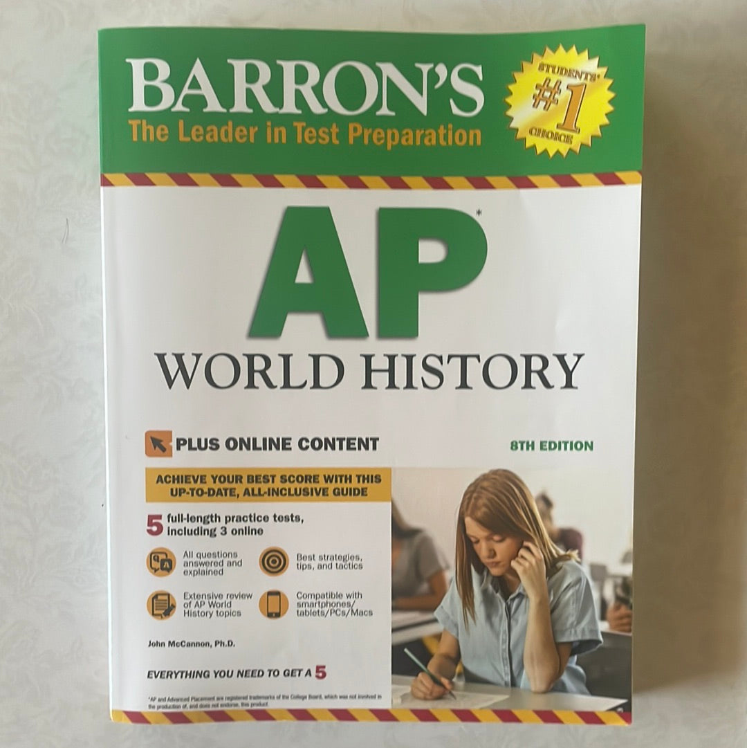 Barron's AP World History, 8th Edition: With Bonus Online Tests (Barron's Test Prep)