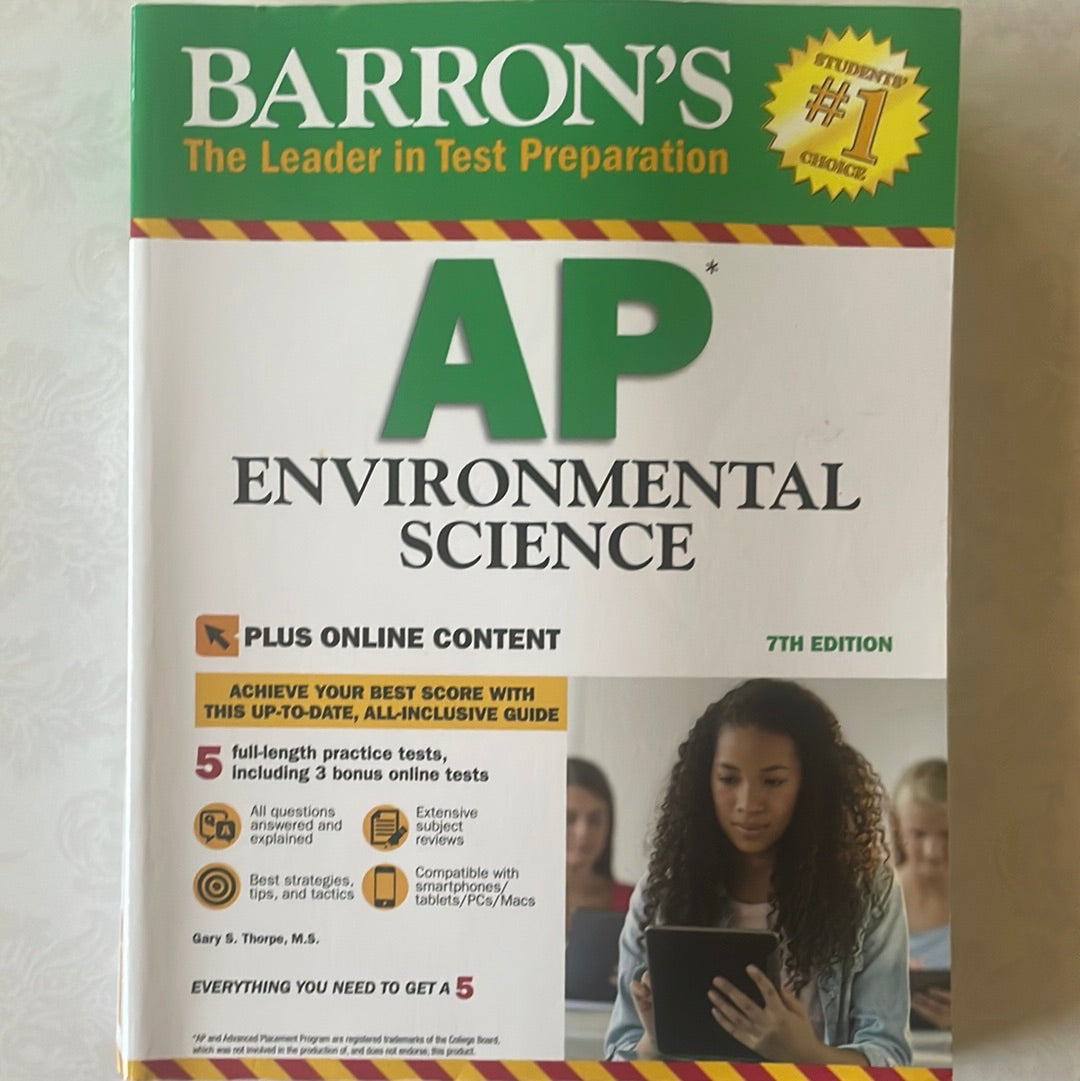 Barron's AP Environmental Science, 7th Edition: with Bonus Online Tests