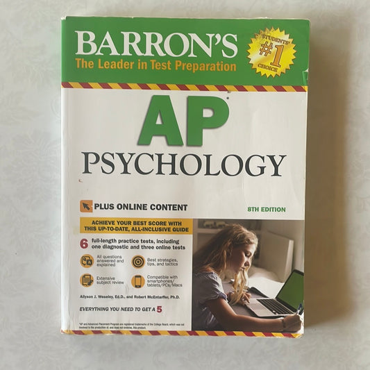 Barron's AP Psychology, 8th Edition: with Bonus Online Tests