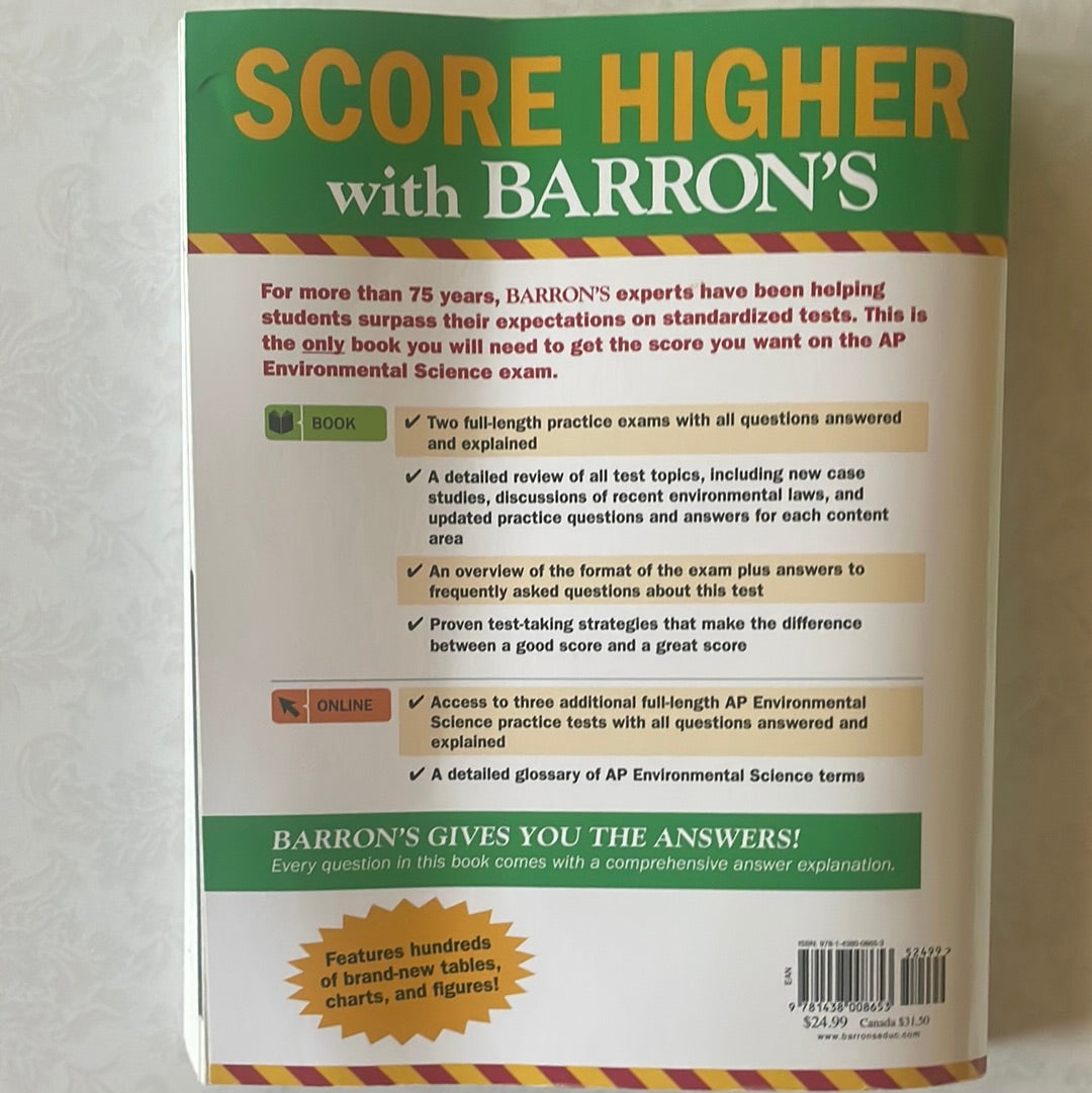 Barron's AP Environmental Science, 7th Edition: with Bonus Online Tests