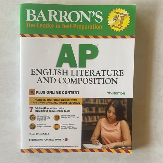 Barron's AP English Literature and Composition, 7th Edition: with Bonus Online Tests (Barron's Test Prep)